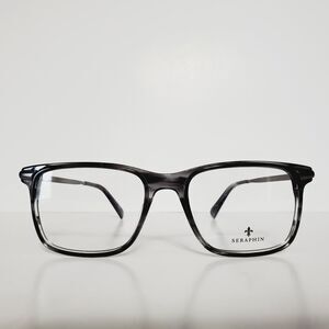Mens Seraphin Black Phantom Square Designer Glasses Frames Handmade In Japan
